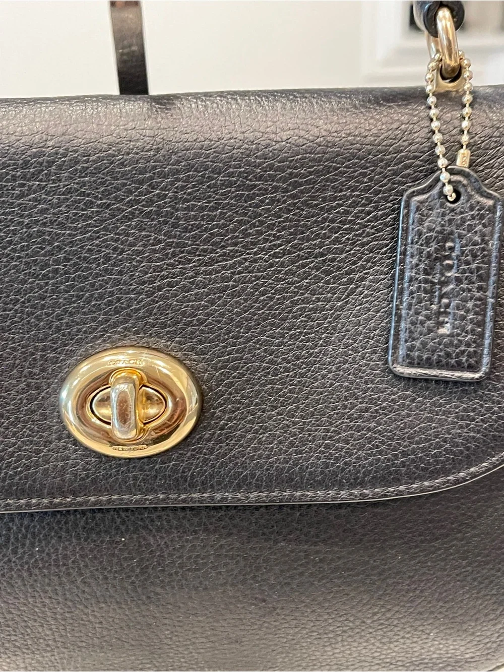 Coach C1557 Marlie Top Handle Leather Satchel/Shoulder Bag in Black